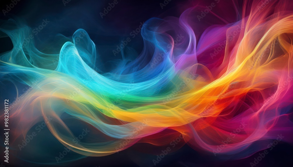 Soft, wispy trails of smoke rise and twirl through the air, blending hues of colors creating a dreamlike, ethereal background of flowing, translucent forms. Soft, wispy trails of smoke rise and twirl through the air, blending hues of colors creating a dreamlike, ethereal background of flowing, translucent forms.