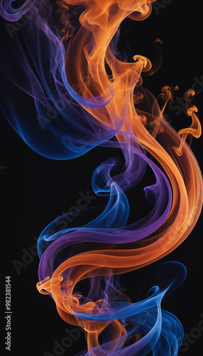 Vibrant Abstract Smoke Cloud