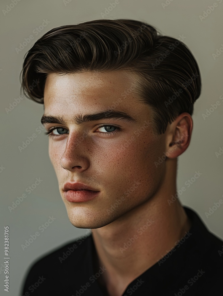 Powerful and Captivating Portrait of a Stylish and Sophisticated Young Man Powerful and Captivating Portrait of a Stylish and Sophisticated Young Man