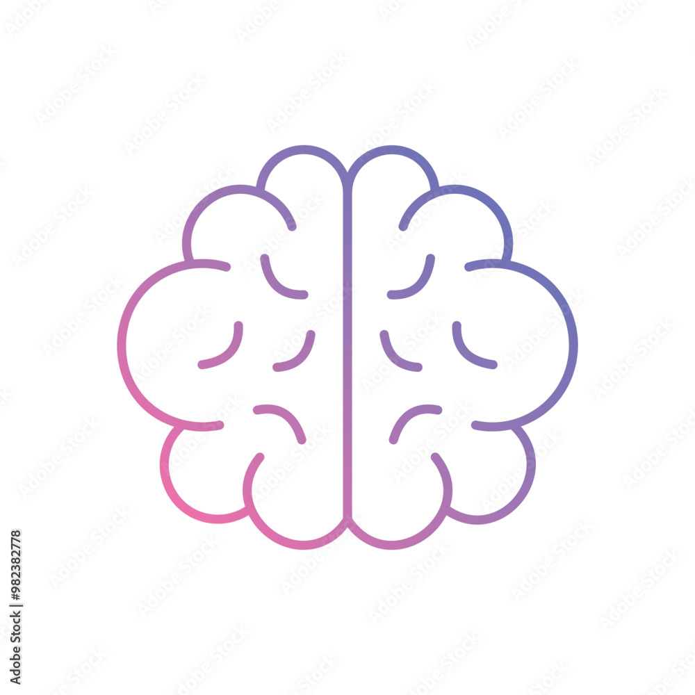 Brain vector icon stock illustration Brain vector icon stock illustration
