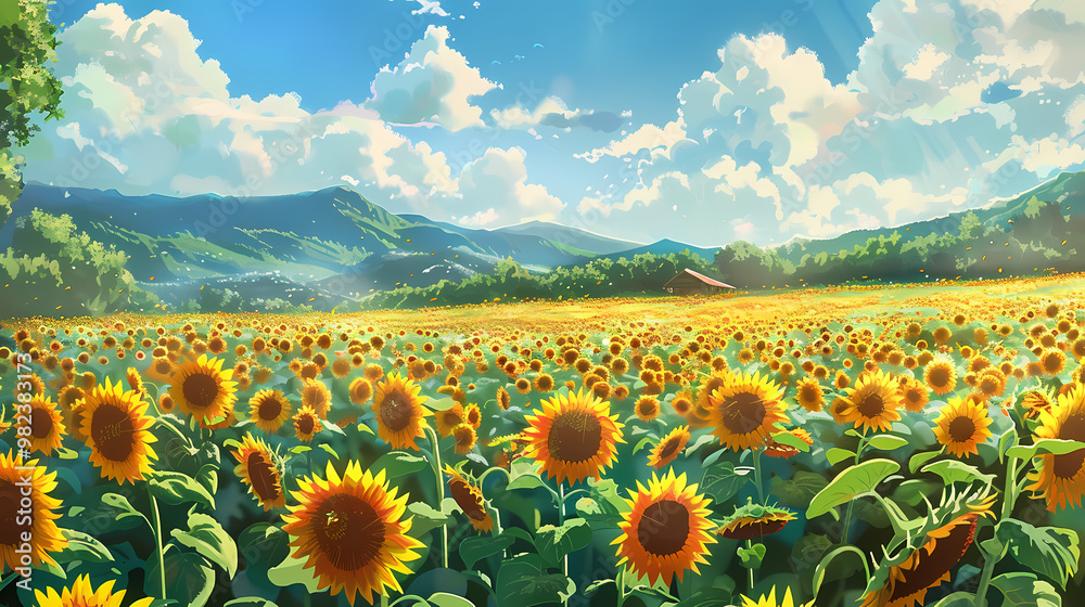 Obraz premium Sunflower field