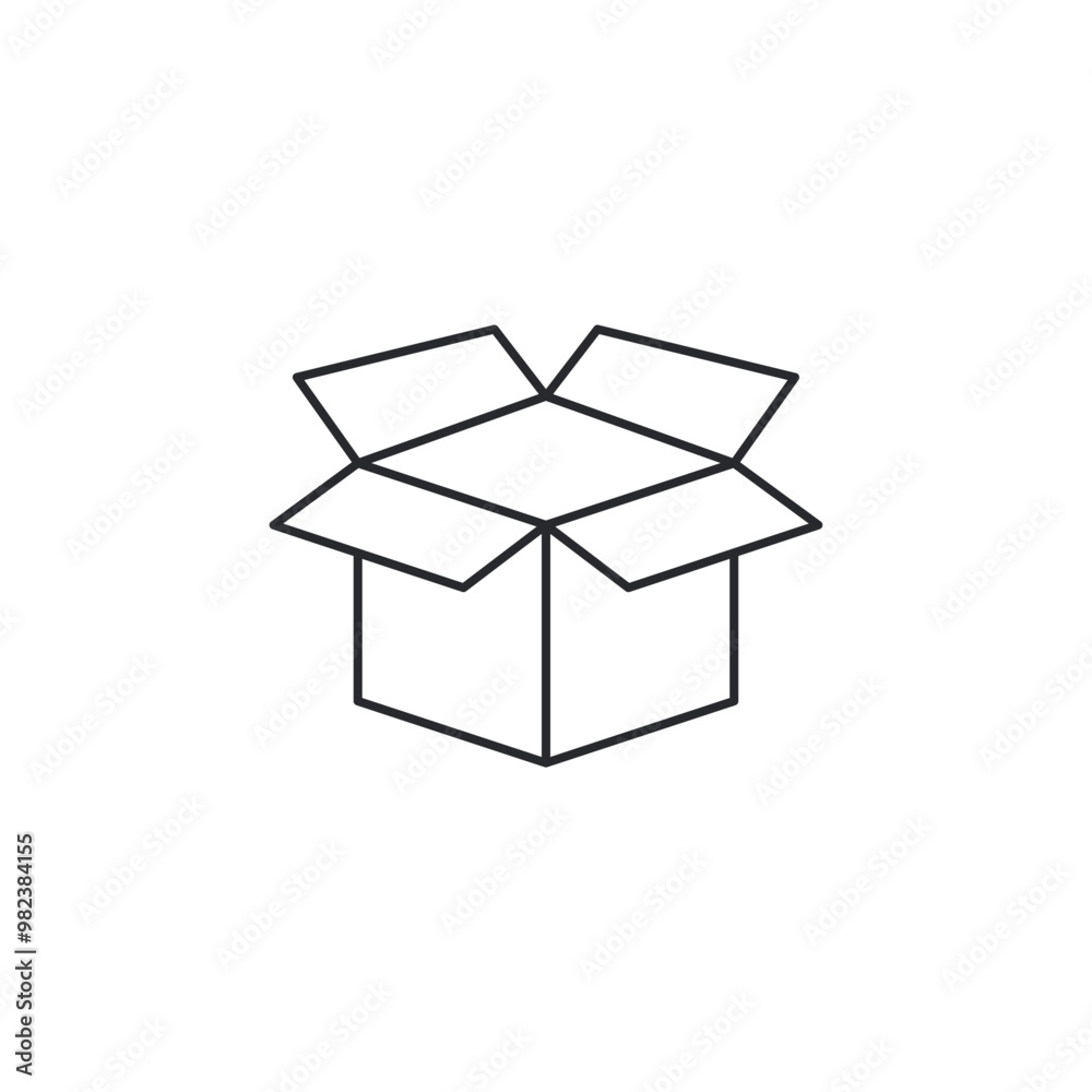 open Box icon. open Package symbol template for graphic and web design collection logo vector illustration open Box icon. open Package symbol template for graphic and web design collection logo vector illustration