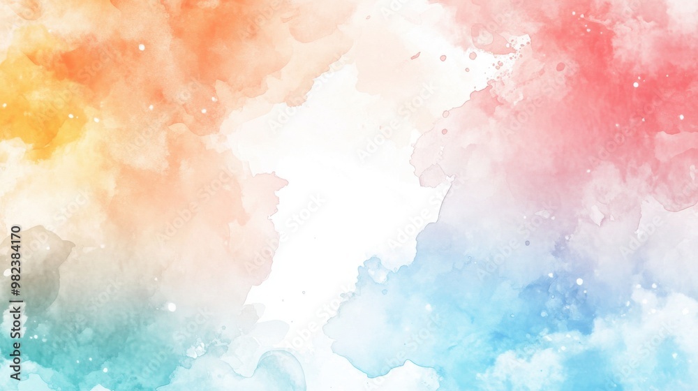 Fototapeta premium Pastel Watercolor Frame Design