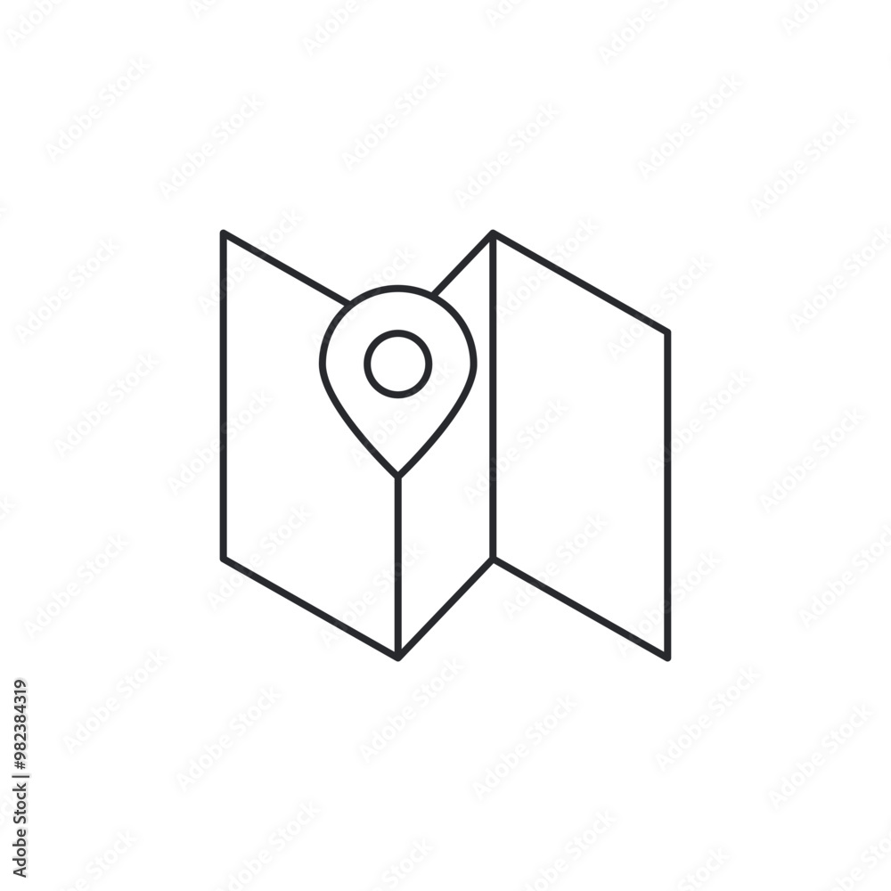 Map icon. map markers. Paper Map symbol template for graphic and web design collection logo vector illustration Map icon. map markers. Paper Map symbol template for graphic and web design collection logo vector illustration