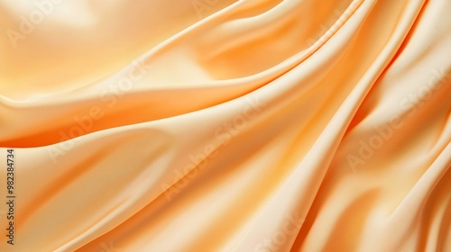 Elegant Silk Fabric in Soft Orange Color