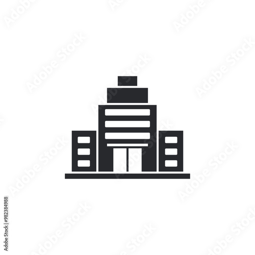 Hotel Building icon. Building symbol template for graphic and web design collection logo vector illustration