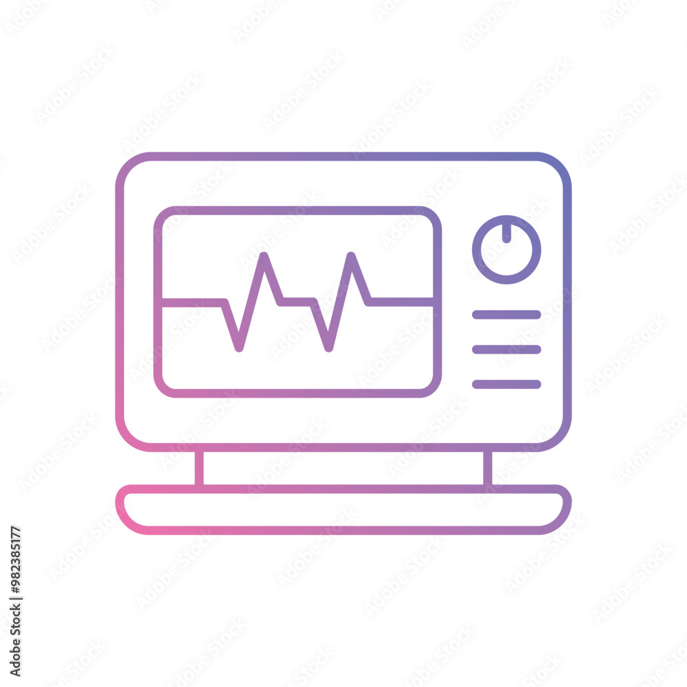 ECG/EKG Line vector icon stock illustration ECG/EKG Line vector icon stock illustration