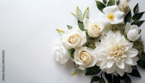 flower wending white backgraund photo