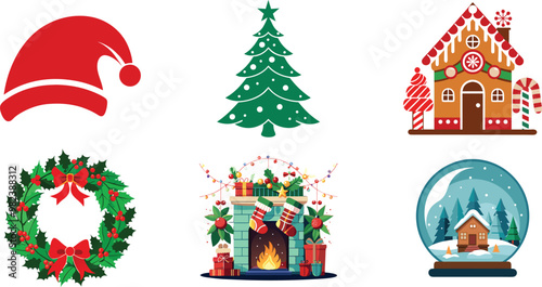 Christmas Magic Bundle: Experience the enchantment of the holiday season with our Christmas Magic Bundle! This festive collection features a Santa hat, a beautifully decorated Christmas tree.