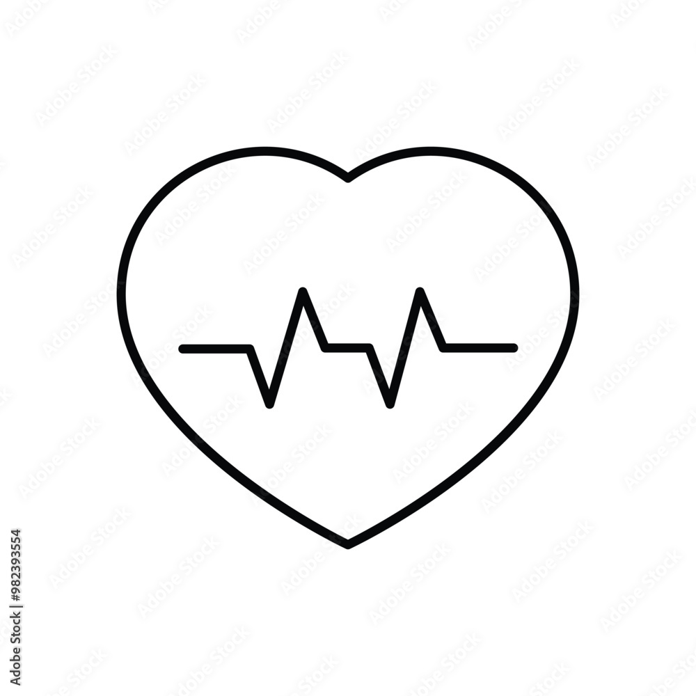 Heartbeat vector icon stock illustration Heartbeat vector icon stock illustration