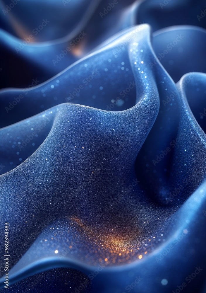 Obraz premium Abstract blue wavy background.