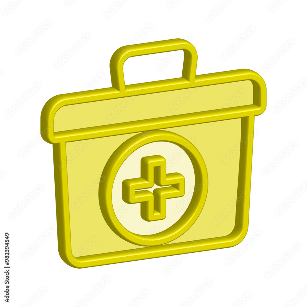 Obraz premium First aid kit icon template