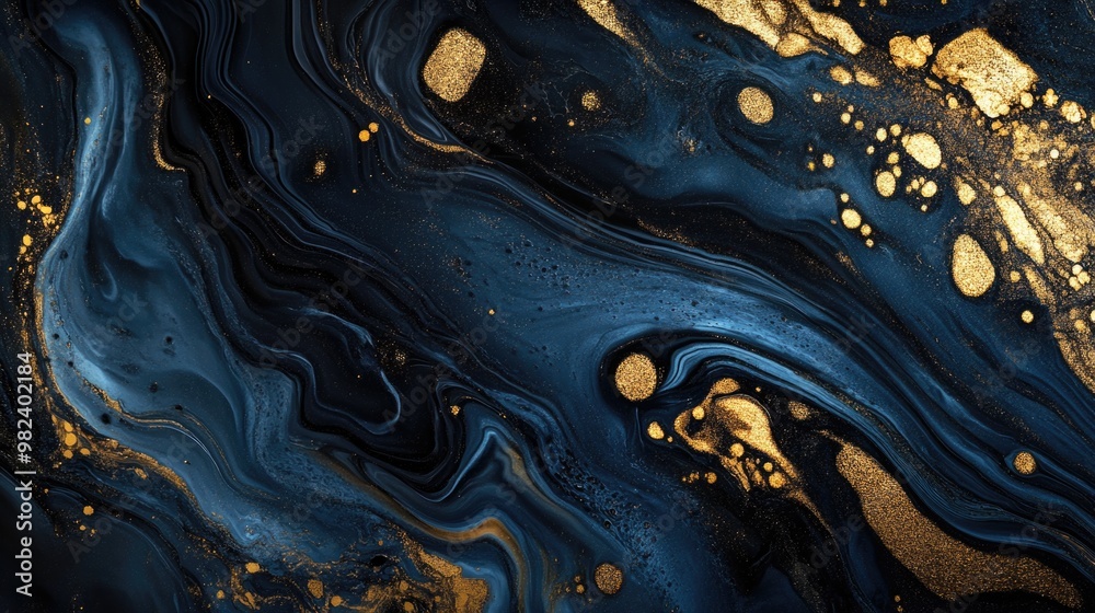 Vibrant Abstract Art with Gold Drops Vibrant Abstract Art with Gold Drops