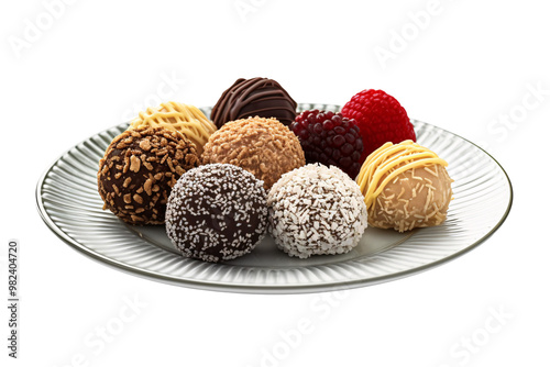 Brigadeiro on a plate, Brazilian food