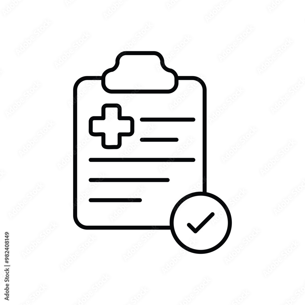 Medical Chart vector icon stock illustration Medical Chart vector icon stock illustration