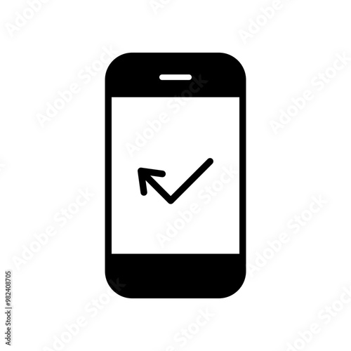 Missed phone call on mobile icon