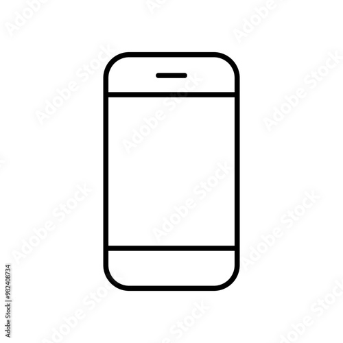 Outline simple smartphone icon
