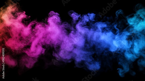 Abstract colorful smoke effect.