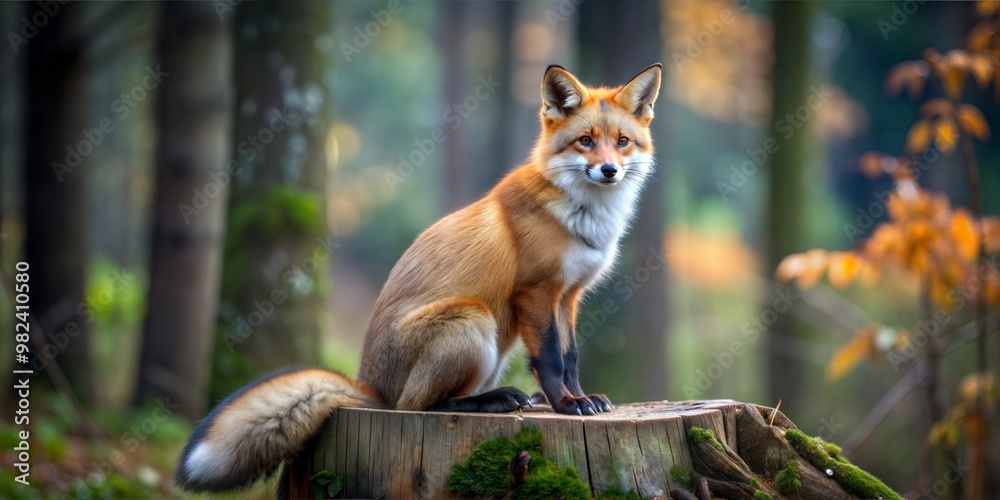 Obraz premium red fox in the forests