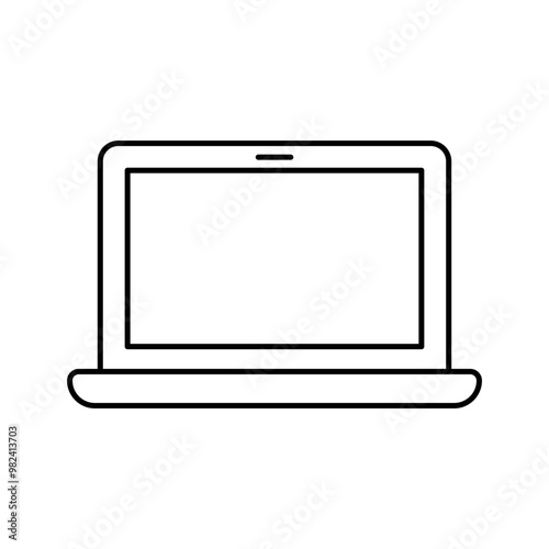 Simple laptop icon