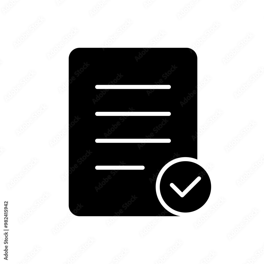 Document with checkmark tick icon Document with checkmark tick icon