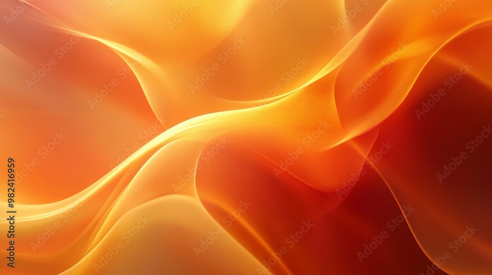 Fototapeta premium Abstract Orange and Yellow Swirling Background.