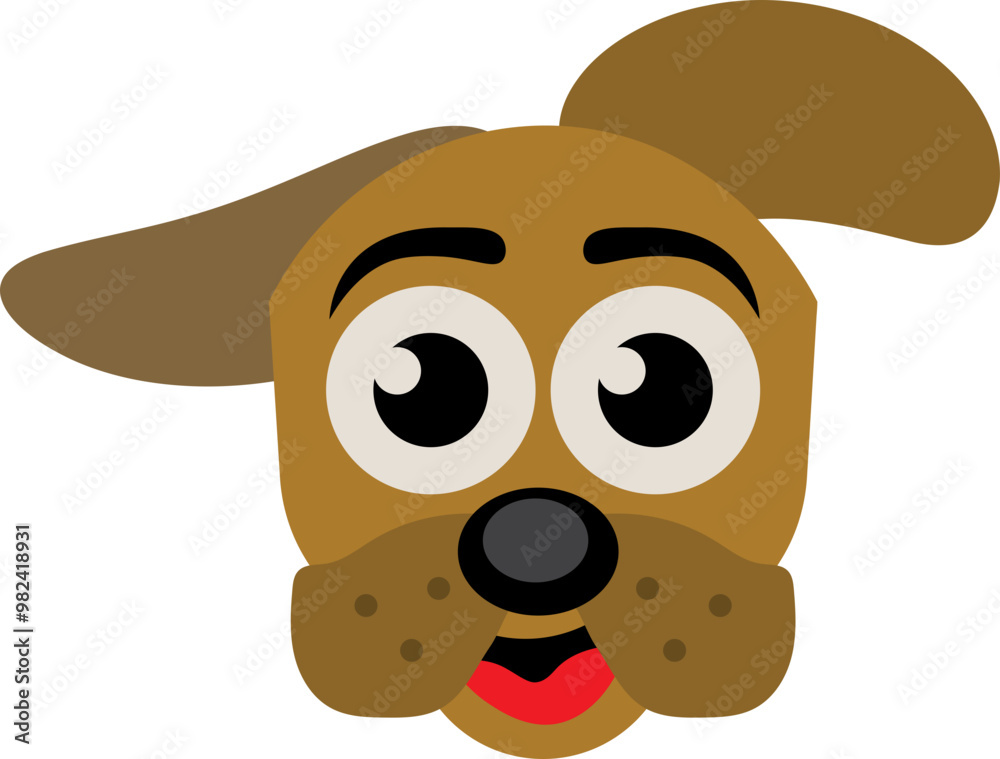 Cute Dog Head Cartoon, Puppy Dog Head Illustration Cute Dog Head Cartoon, Puppy Dog Head Illustration