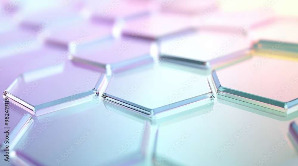 Colorful Honeycomb Structure in Vivid Pastel Tones - Abstract 3D Render Colorful Honeycomb Structure in Vivid Pastel Tones - Abstract 3D Render