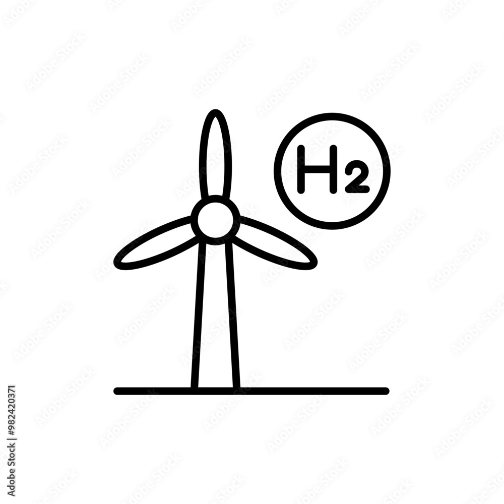 Hydrogen turbine outline icons, minimalist vector illustration ,simple transparent graphic element .Isolated on white background Hydrogen turbine outline icons, minimalist vector illustration ,simple transparent graphic element .Isolated on white background