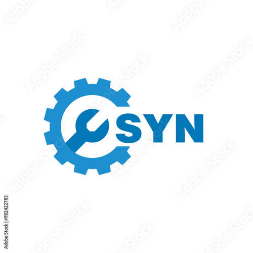 SYN letter logo design on white background. SYN logo. SYN creative initials letter Monogram logo icon concept. SYN letter design
