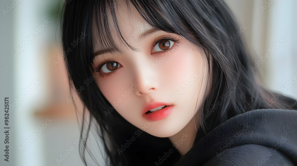 Close-up Portrait of a Woman with Brown Eyes Close-up Portrait of a Woman with Brown Eyes