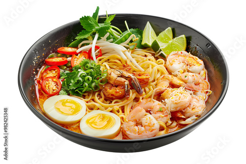 Laksa on a plate