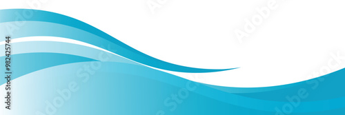 Blue and white business wave banner background. vector EPS 10