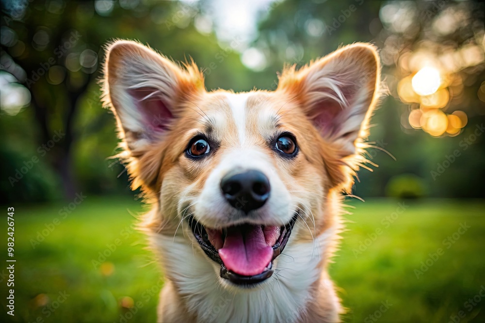 Adorable pet with distinctive flat facial features looking happy and playful Adorable pet with distinctive flat facial features looking happy and playful