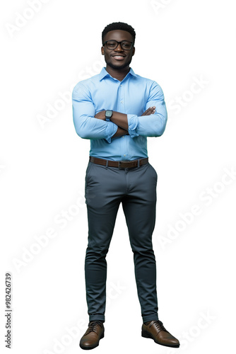 Black confident business man