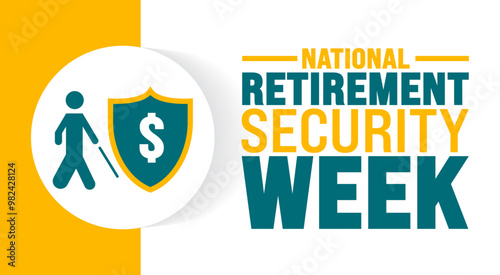 National Retirement Security Week background or banner design template is observed every year in October. Holiday concept. Template for card, poster, placard, template. eps 10