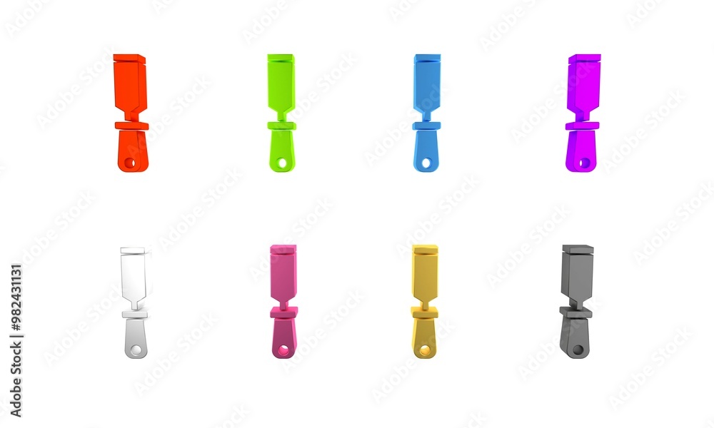 Colorful Rasp metal file icon isolated on white background. Rasp for working with wood and metal. Tool for workbench, workshop. Minimalism concept. 3D render illustration Colorful Rasp metal file icon isolated on white background. Rasp for working with wood and metal. Tool for workbench, workshop. Minimalism concept. 3D render illustration