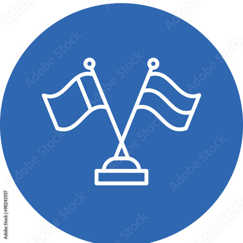 Diplomacy line circle icon
