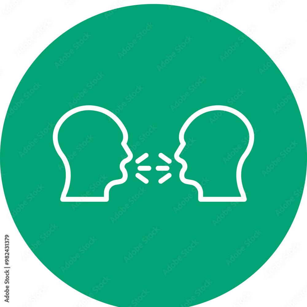 Conflict line circle icon Conflict line circle icon