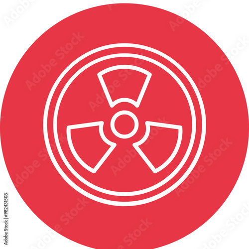 Nuclear line circle icon
