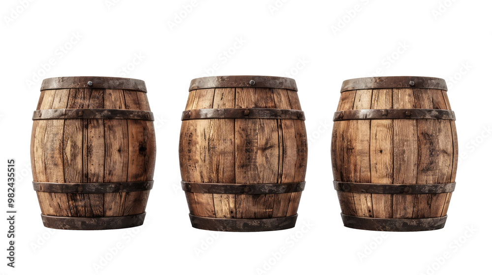 wooden oak barrels isolated on white or transparent png wooden oak barrels isolated on white or transparent png