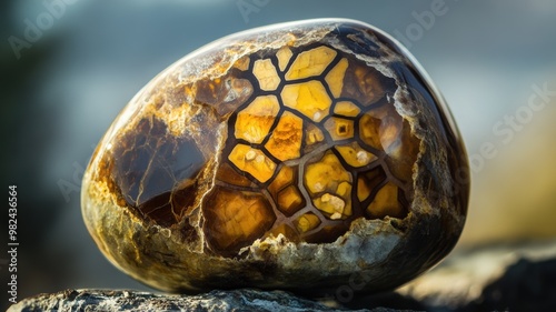 Detailed view of septarian ...