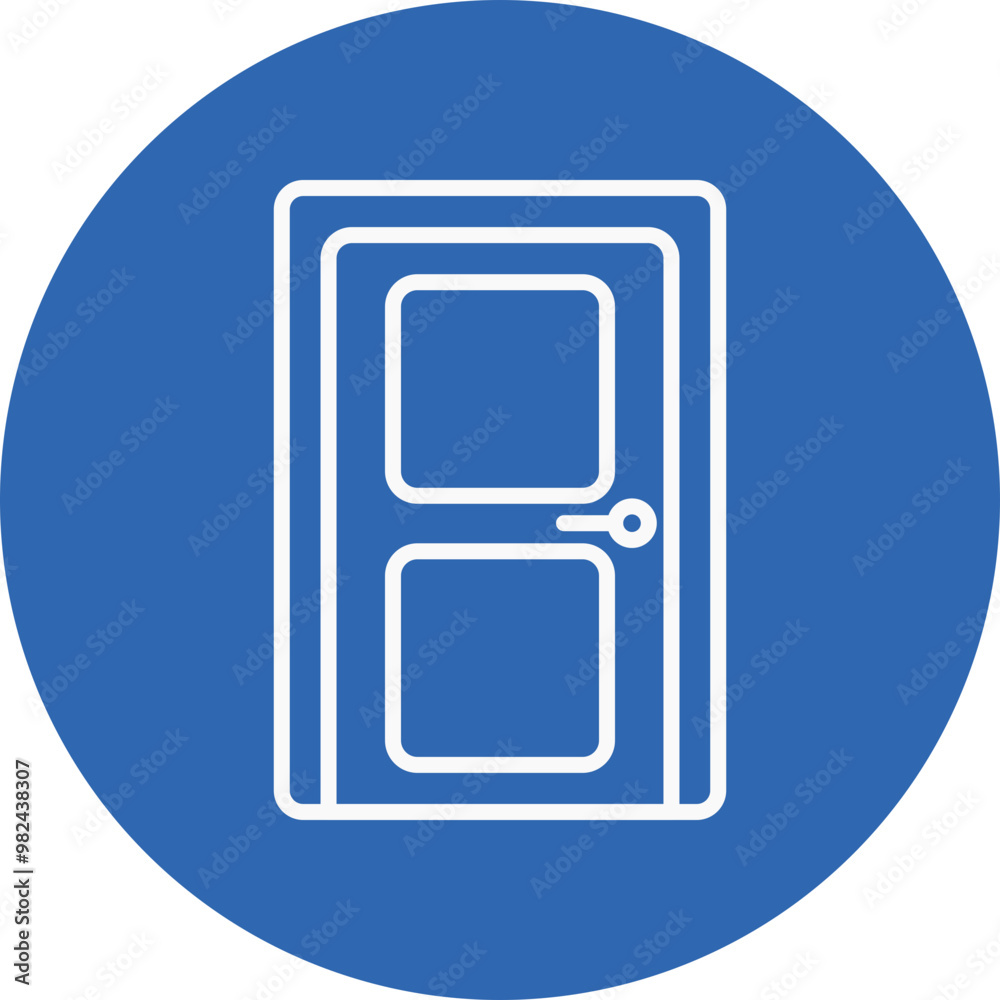 Door line circle icon Door line circle icon