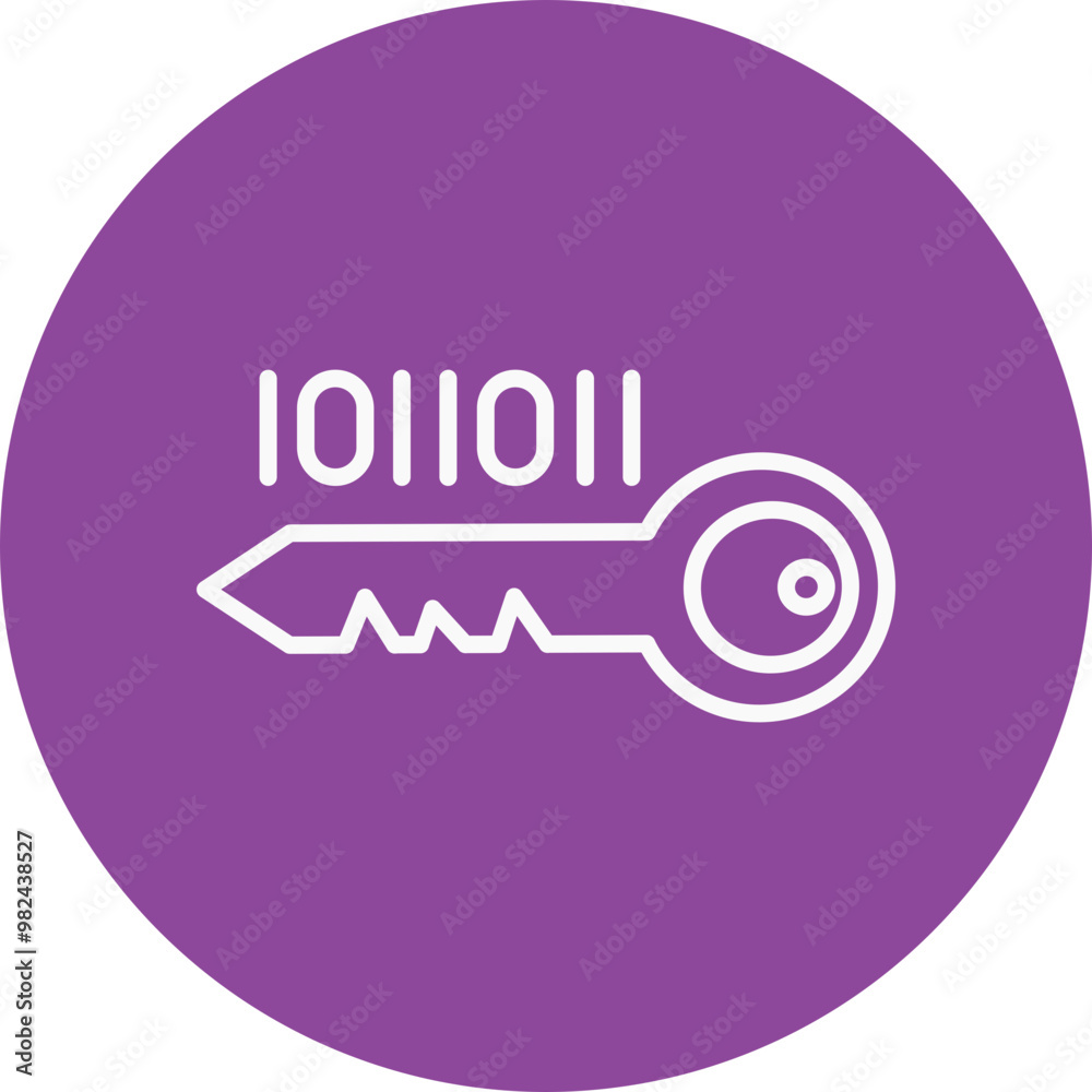 Key programming line circle icon Key programming line circle icon