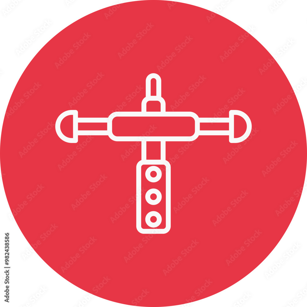 Fototapeta premium Disc detainer line circle icon