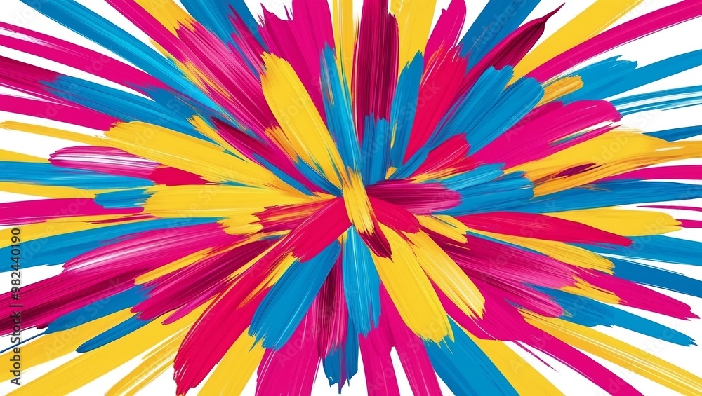 A vibrant and energetic abstract background with bold strokes of pink, blue, and yellow, perfect for dynamic designs, artistic projects, and bold visuals A vibrant and energetic abstract background with bold strokes of pink, blue, and yellow, perfect for dynamic designs, artistic projects, and bold visuals
