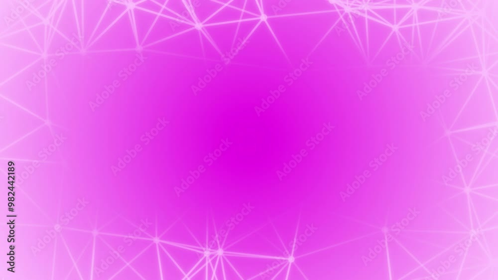 Pink color simple lines and dots plexus design blank space modern polygonal loop able background