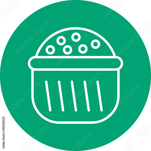 Soufflé line circle icon