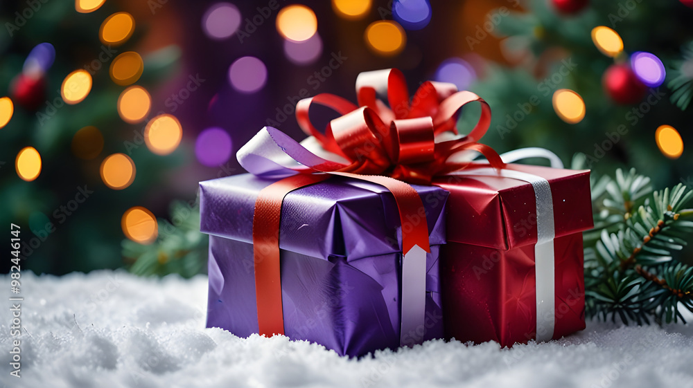 Christmas tree with boxes. Christmas background with gift boxes and balls. Christmas tree with boxes. Christmas background with gift boxes and balls.