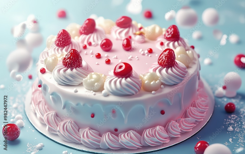 clean and beauty modern tasty 3d cartoon cake clean and beauty modern tasty 3d cartoon cake